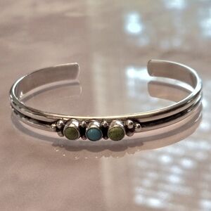 Sterling Silver Native American Navajo Signed Bracelet